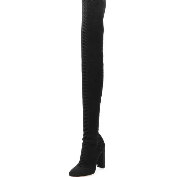 NEW RARE Gianvito Rossi Vires Knit Over The Knee Cuissard Thigh Boots Thurlow - Picture 6 of 12